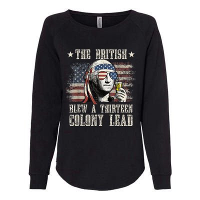 The British Blew A 13 Colony Lead Funny 4th Of July Womens California Wash Sweatshirt