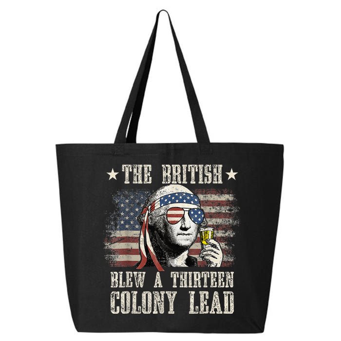 The British Blew A 13 Colony Lead Funny 4th Of July 25L Jumbo Tote