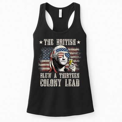 The British Blew A 13 Colony Lead Funny 4th Of July Womens Tank Top