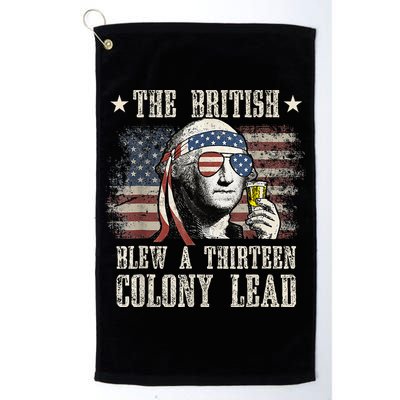 The British Blew A 13 Colony Lead Funny 4th Of July Golf Towel