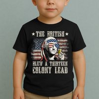 The British Blew A 13 Colony Lead Funny 4th Of July Toddler T-Shirt