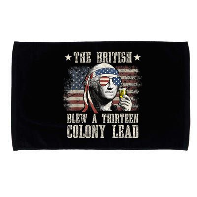 The British Blew A 13 Colony Lead Funny 4th Of July Microfiber Hand Towel