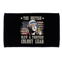 The British Blew A 13 Colony Lead Funny 4th Of July Microfiber Hand Towel