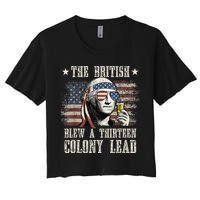 The British Blew A 13 Colony Lead Funny 4th Of July Crop Top