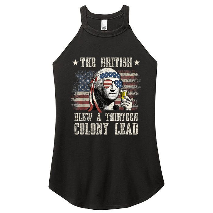 The British Blew A 13 Colony Lead Funny 4th Of July Women's Perfect Tri Rocker Tank