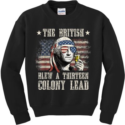 The British Blew A 13 Colony Lead Funny 4th Of July Kids Sweatshirt
