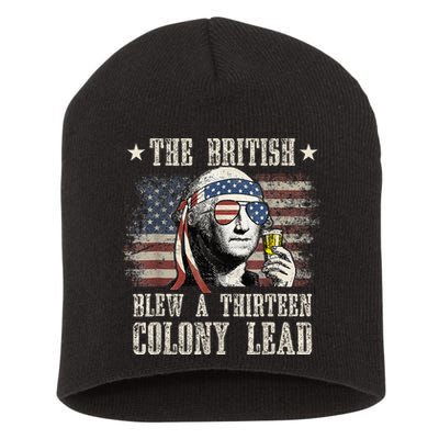The British Blew A 13 Colony Lead Funny 4th Of July Short Acrylic Beanie