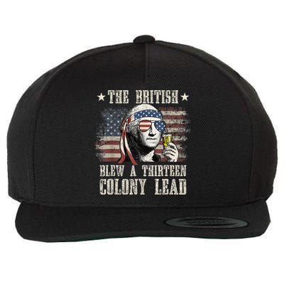 The British Blew A 13 Colony Lead Funny 4th Of July Wool Snapback Cap