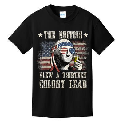 The British Blew A 13 Colony Lead Funny 4th Of July Kids T-Shirt