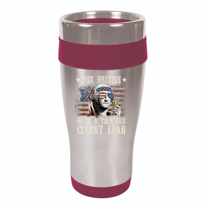 The British Blew A 13 Colony Lead Funny 4th Of July 16oz Travel Tumbler