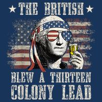 The British Blew A 13 Colony Lead Funny 4th Of July Infant Baby Jersey Bodysuit