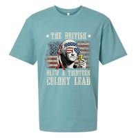The British Blew A 13 Colony Lead Funny 4th Of July Sueded Cloud Jersey T-Shirt