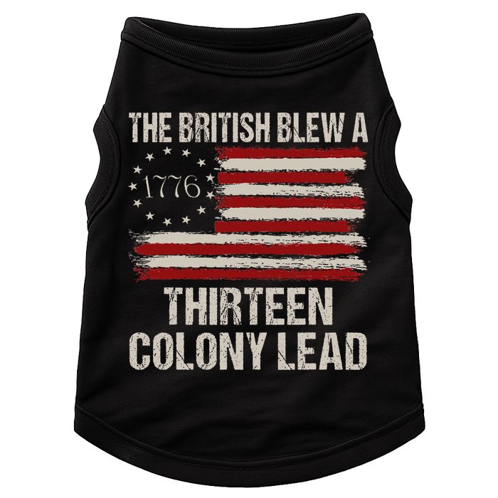 The British Blew A 13 Colony Lead Funny 4th Of July Doggie Tank