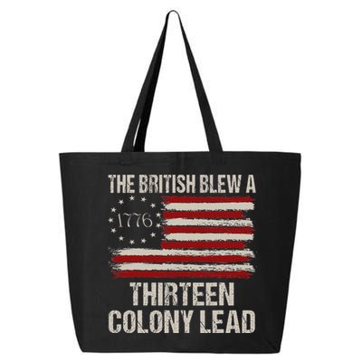 The British Blew A 13 Colony Lead Funny 4th Of July 25L Jumbo Tote
