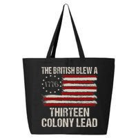 The British Blew A 13 Colony Lead Funny 4th Of July 25L Jumbo Tote