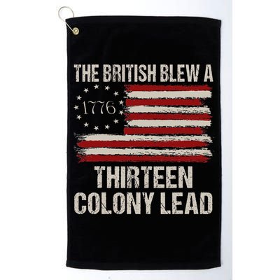 The British Blew A 13 Colony Lead Funny 4th Of July Golf Towel