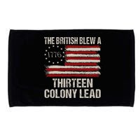 The British Blew A 13 Colony Lead Funny 4th Of July Microfiber Hand Towel