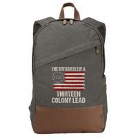 The British Blew A 13 Colony Lead Funny 4th Of July Cotton Canvas Backpack