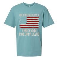 The British Blew A 13 Colony Lead Funny 4th Of July Sueded Cloud Jersey T-Shirt