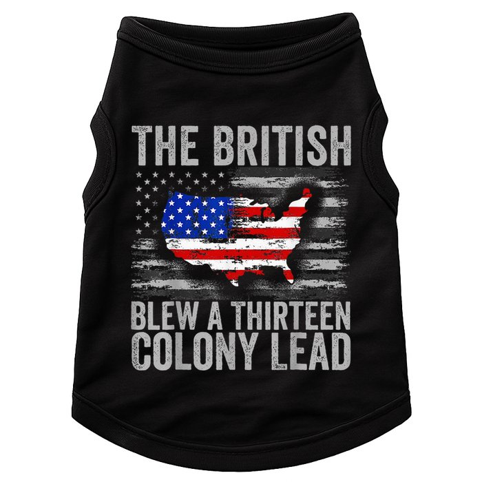 The British Blew A 13 Colony Lead Funny 4th Of July Doggie Tank