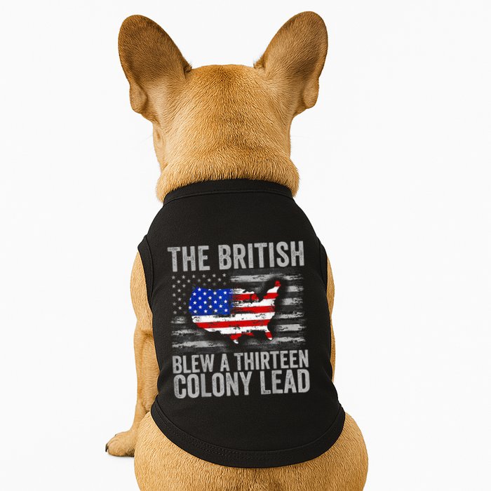 The British Blew A 13 Colony Lead Funny 4th Of July Doggie Tank