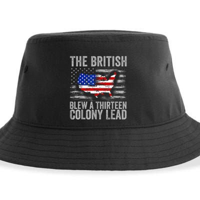 The British Blew A 13 Colony Lead Funny 4th Of July Sustainable Bucket Hat