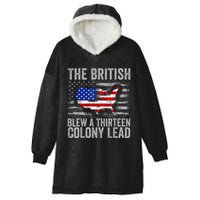The British Blew A 13 Colony Lead Funny 4th Of July Hooded Wearable Blanket
