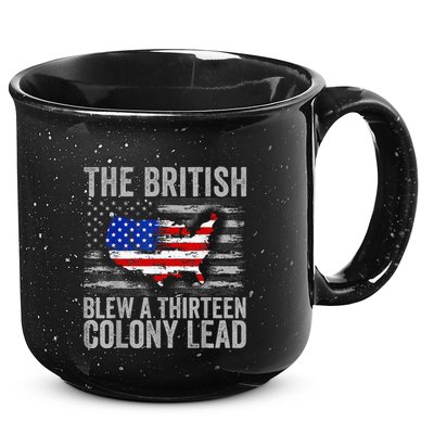 The British Blew A 13 Colony Lead Funny 4th Of July 15oz Campfire Ceramic Mug