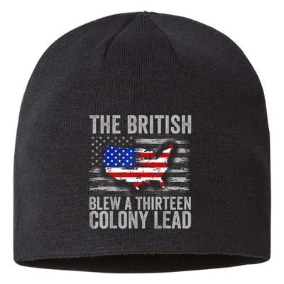 The British Blew A 13 Colony Lead Funny 4th Of July Sustainable Beanie