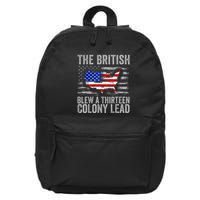 The British Blew A 13 Colony Lead Funny 4th Of July 16 in Basic Backpack