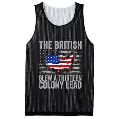 The British Blew A 13 Colony Lead Funny 4th Of July Mesh Reversible Basketball Jersey Tank