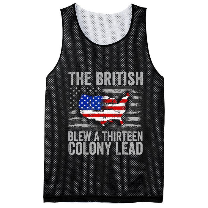 The British Blew A 13 Colony Lead Funny 4th Of July Mesh Reversible Basketball Jersey Tank