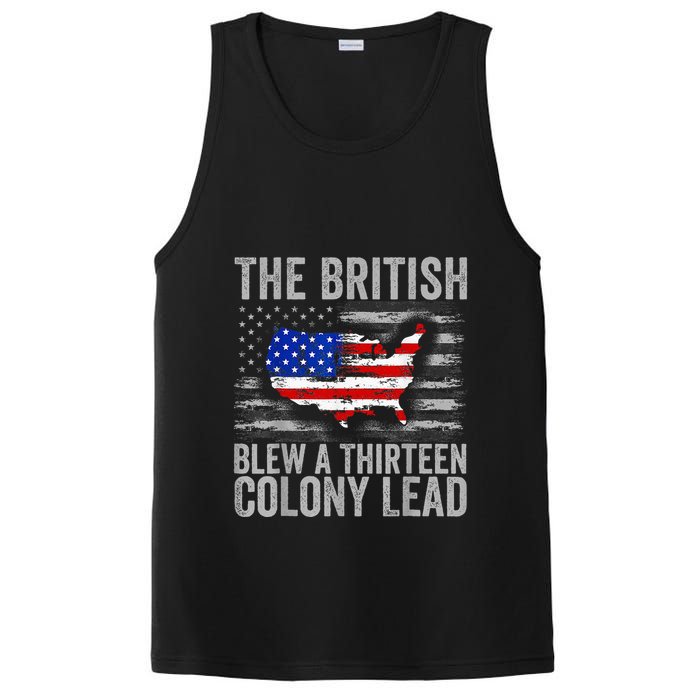 The British Blew A 13 Colony Lead Funny 4th Of July PosiCharge Competitor Tank