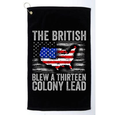 The British Blew A 13 Colony Lead Funny 4th Of July Golf Towel