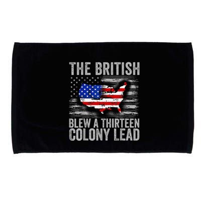 The British Blew A 13 Colony Lead Funny 4th Of July Microfiber Hand Towel