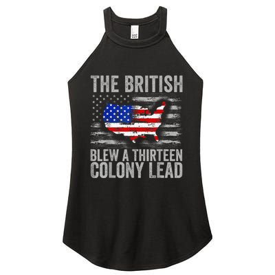 The British Blew A 13 Colony Lead Funny 4th Of July Women's Perfect Tri Rocker Tank