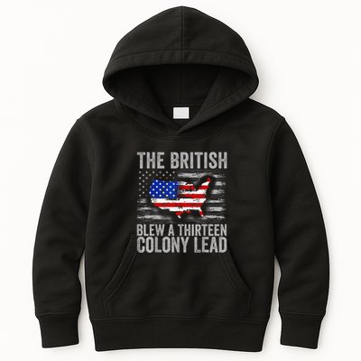 The British Blew A 13 Colony Lead Funny 4th Of July Kids Hoodie