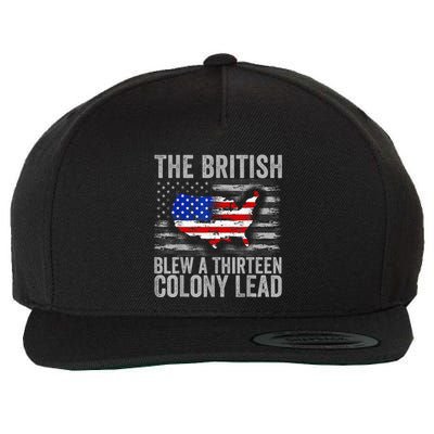 The British Blew A 13 Colony Lead Funny 4th Of July Wool Snapback Cap