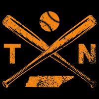 Tennessee Baseball Bats & Ball Classic Baseball Player Cooling Performance Crew T-Shirt