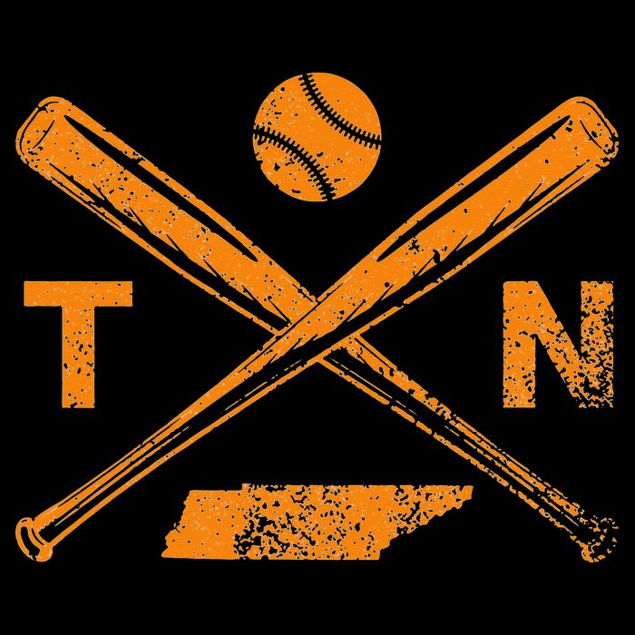 Tennessee Baseball Bats & Ball Classic Baseball Player Cooling Performance Crew T-Shirt