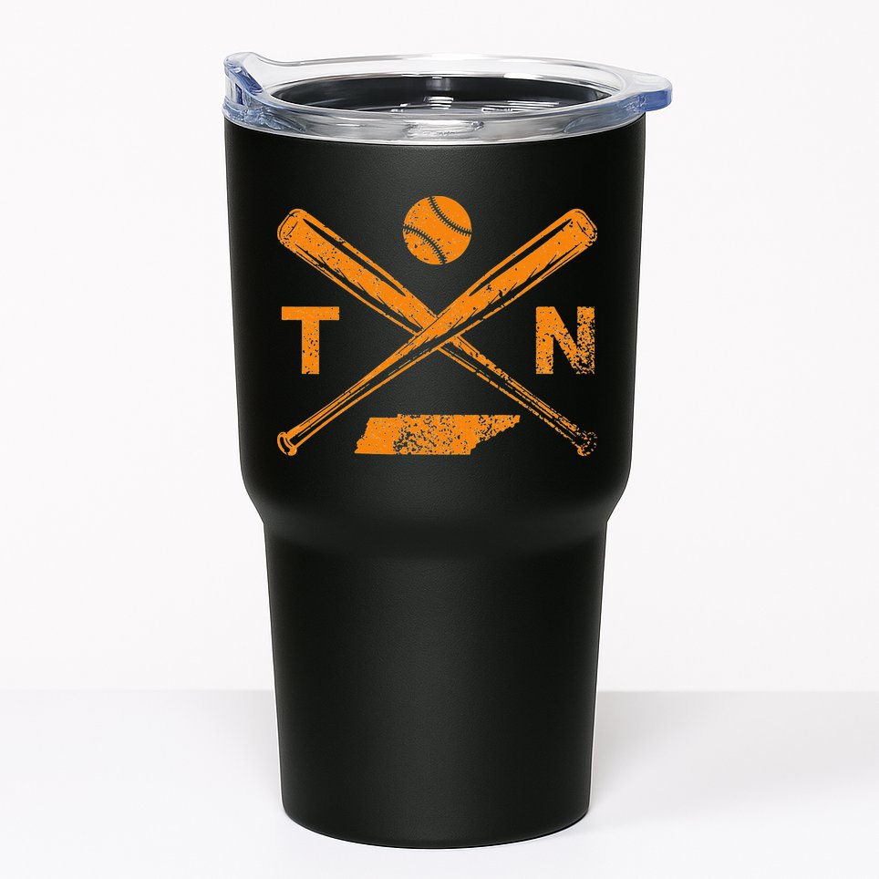Tennessee Baseball Bats & Ball Classic Baseball Player Tumbler