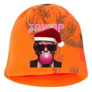 Trump Blowing Bubble Funny Trump 2024 Gift Kati - Camo Knit Beanie