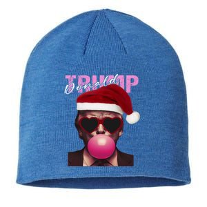 Trump Blowing Bubble Funny Trump 2024 Gift Sustainable Beanie