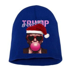 Trump Blowing Bubble Funny Trump 2024 Gift Short Acrylic Beanie