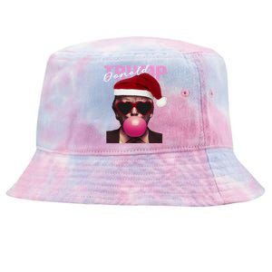 Trump Blowing Bubble Funny Trump 2024 Gift Tie-Dyed Bucket Hat