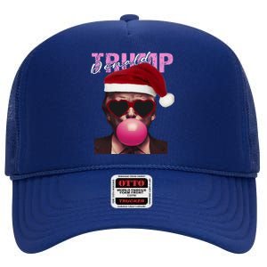 Trump Blowing Bubble Funny Trump 2024 Gift High Crown Mesh Back Trucker Hat