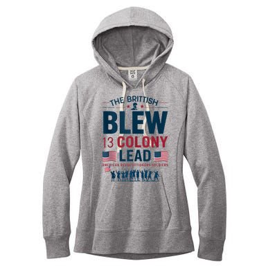 The British Blew A 13 Colony Lead A Thirteen Colony Lead Women's Fleece Hoodie