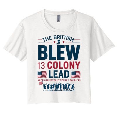 The British Blew A 13 Colony Lead A Thirteen Colony Lead Women's Crop Top Tee