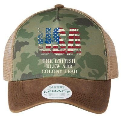 The British Blew A 13 Colony Lead Funny 4th Of July Legacy Tie Dye Trucker Hat