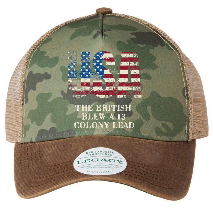 The British Blew A 13 Colony Lead Funny 4th Of July Legacy Tie Dye Trucker Hat
